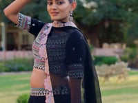 Rich Black Embroidered Lehenga Choli