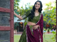 Hazel Green South indian Lehenga Choli