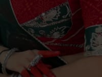 Red Navratri Lehenga With Print & Lace Touch Up
