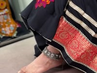 Black Navratri Lehenga With Gamthi Work