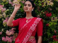 Rani Pink Chanderi Batik Print Lehenga Choli