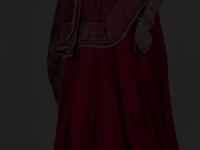 Brown Navratri Chaniya Choli With Printed Dupatta