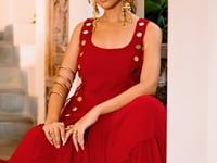 Red Light Weight Stylish Navratri Lehenga