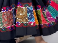 Black Navratri Chaniya Choli With Patch Work