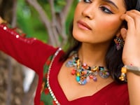 Maroon Garba Chaniya choli With Patch Work & Lace Touch Up