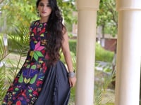White Cotton Navratri Lehenga With Embroidered Blouse