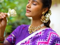 Purple Pooja Wear Traditional Lehenga Choli