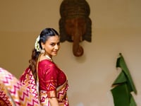 Maroon Pooja Wear Traditional Lehenga Choli