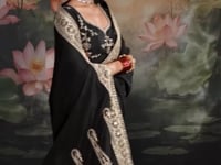 Black Silk Heavy Embroidery Saree