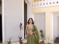 Perrot Embroidery Work Lehenga Choli