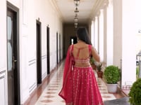 Rani Pink Embroidered Lehenga Choli