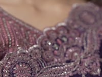 Deep Purple Embroidery Border Saree