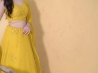 Yellow Georgette Embroidered Lehenga