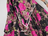 Black-Orange Floral Print Garba Chaniya Choli