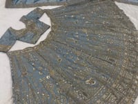 Cloudy Blue Embroidered Lehenga Choli