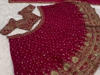 Dark Pink Embroidered Lehenga Choli