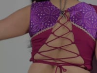 Purple-Wine Printed Garba Chaniya Choli