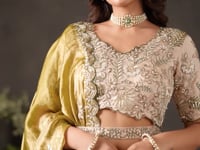 Olive Gold Designer Lehenga Choli