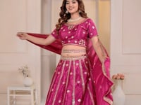 Regal Pink Sequins Embroidery Lehenga Choli
