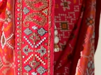 Fuchsia Pink Heavy Work Patola Saree