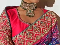 Dark Blue Heavy Work Patola Saree