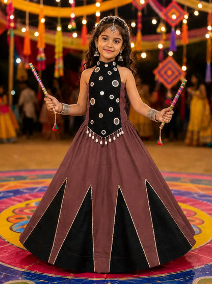 Mauve Kids Navratri Lehenga Choli