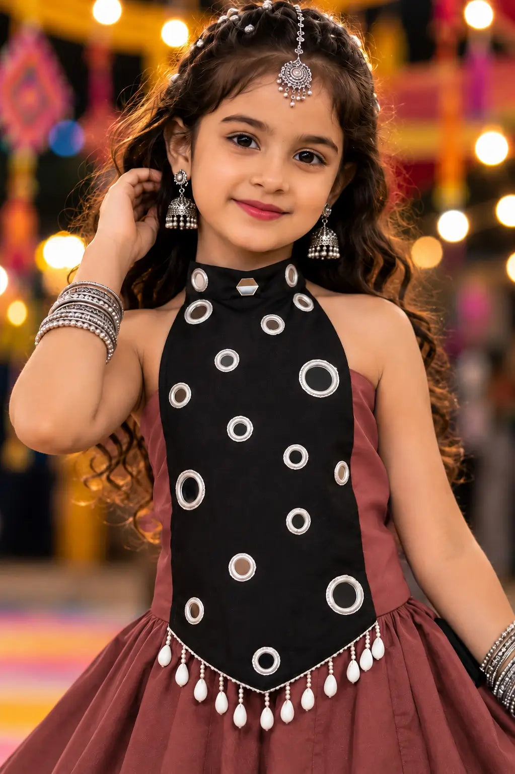Mauve Kids Navratri Lehenga Choli