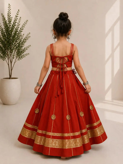 Red Kids Navratri Lehenga Choli