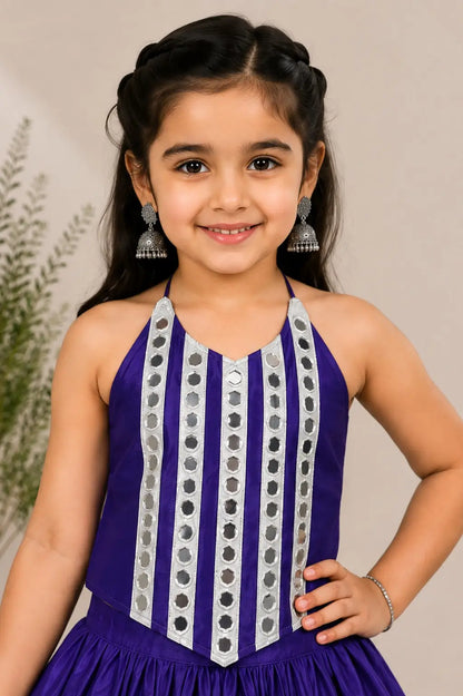 Purple Kids Navratri Lehenga Choli