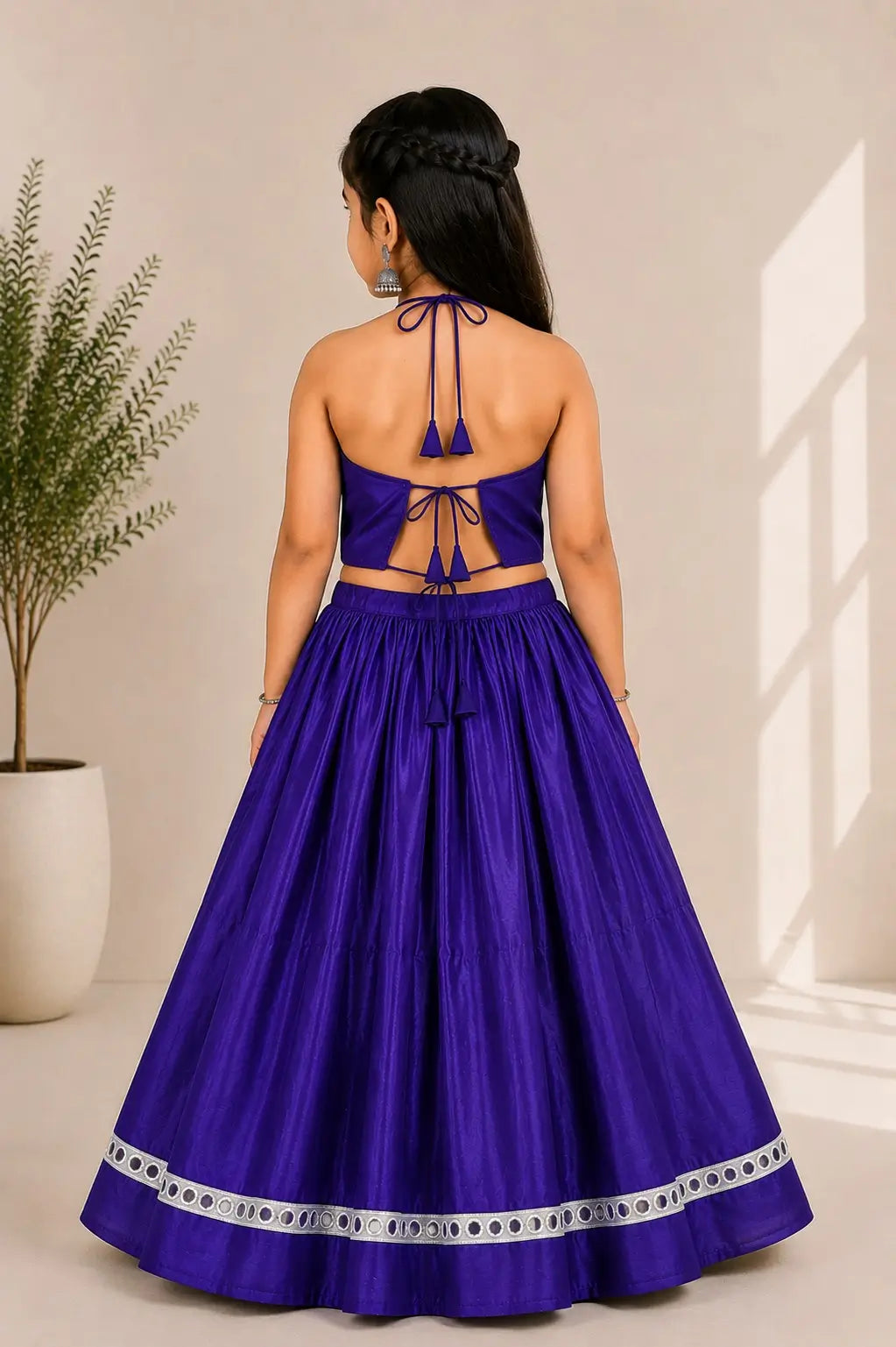 Purple Kids Navratri Lehenga Choli