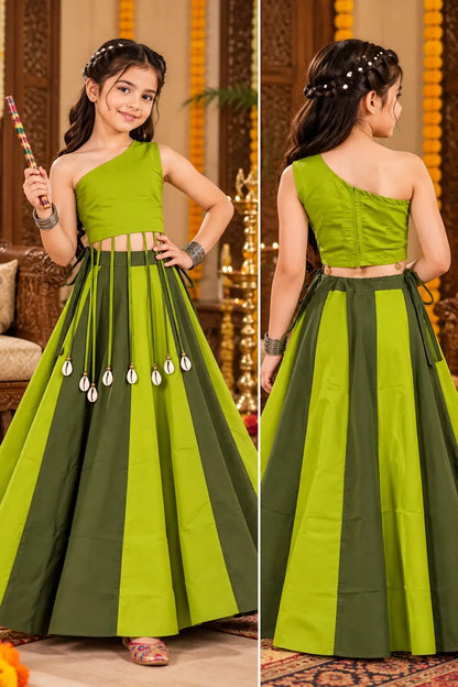 Parrot Designer Kids Navratri Lehenga Choli