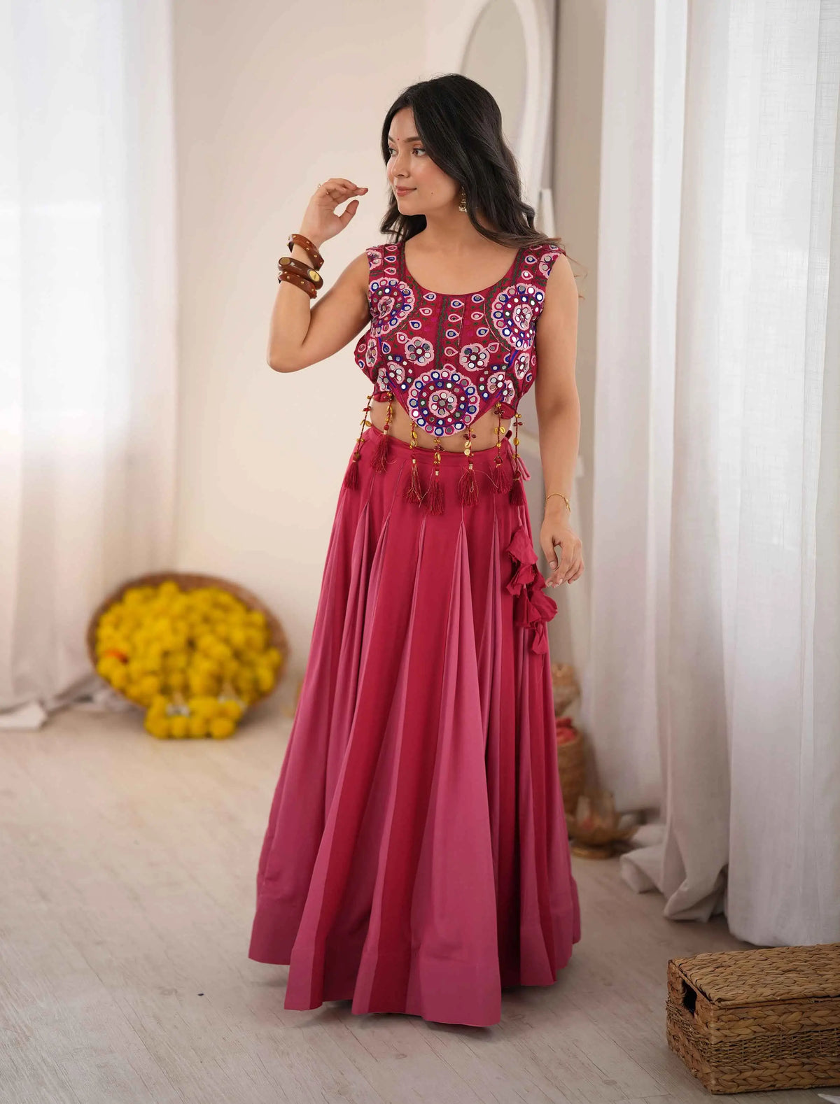Designer Kutchhi Work Navratri Lehenga Choli