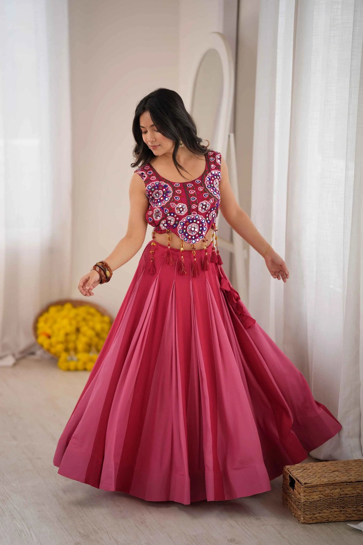 Designer Kutchhi Work Navratri Lehenga Choli