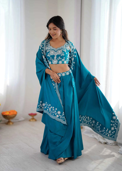 Rama Designer Embroidered Indo Western