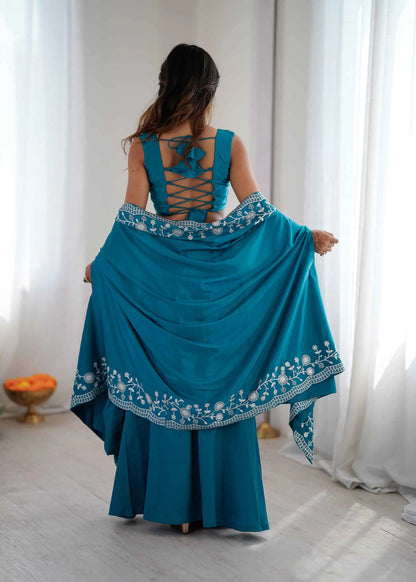 Rama Designer Embroidered Indo Western