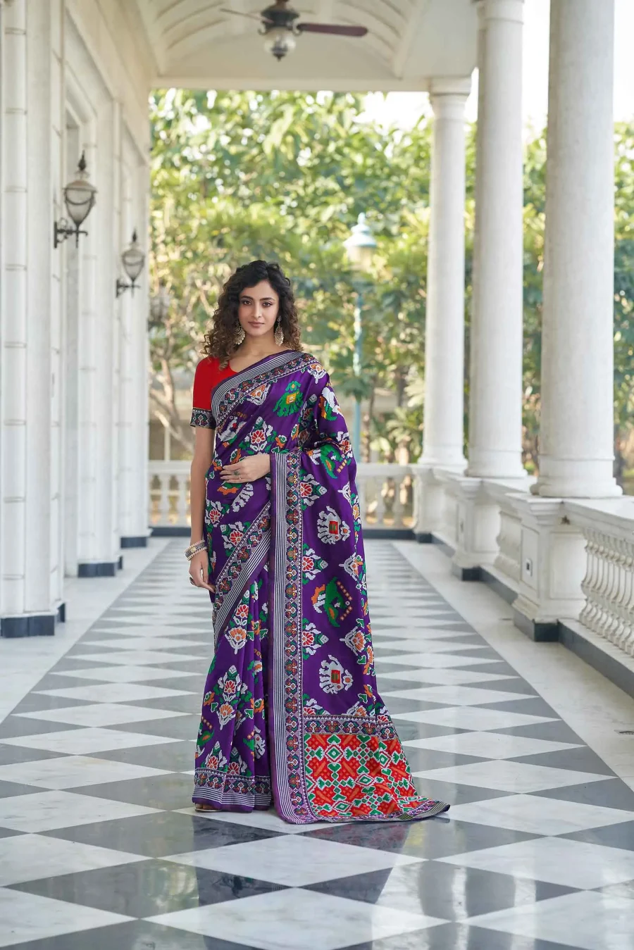 Purple Iris Exclusive Patola Silk Saree