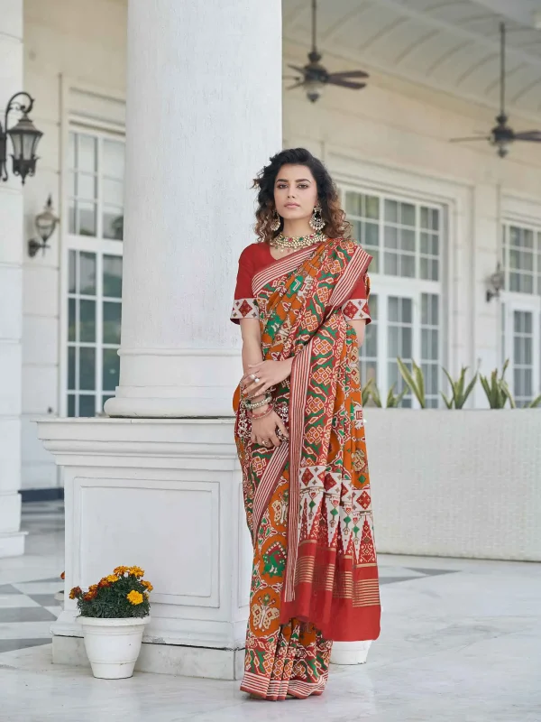 Orange Saree