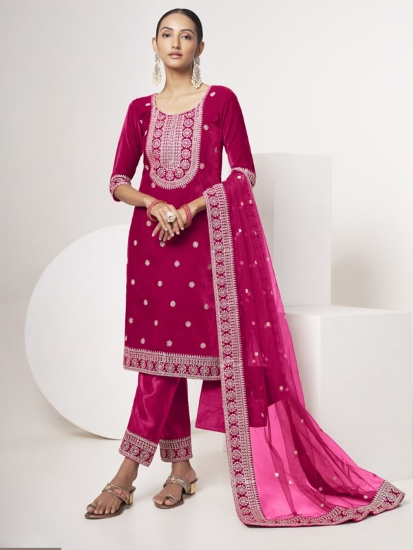 Pink Dress Salwar Suit