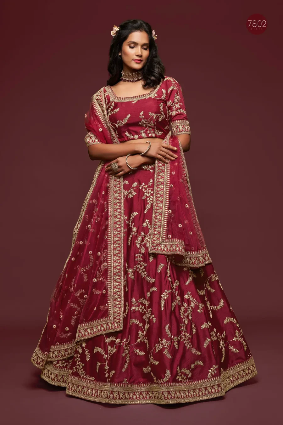 Majestic Vibe of Wine Red Sequence Embroidery Lehenga Choli