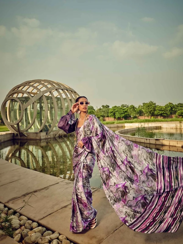 Purple Saree