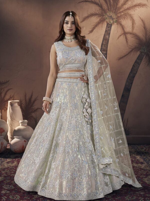 off white bridal lehenag choli