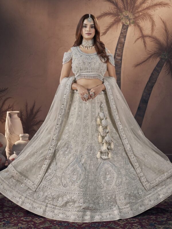 off white bridal lehenag choli