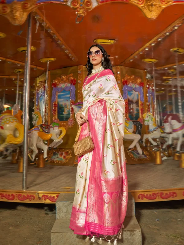 Pearl White Saree