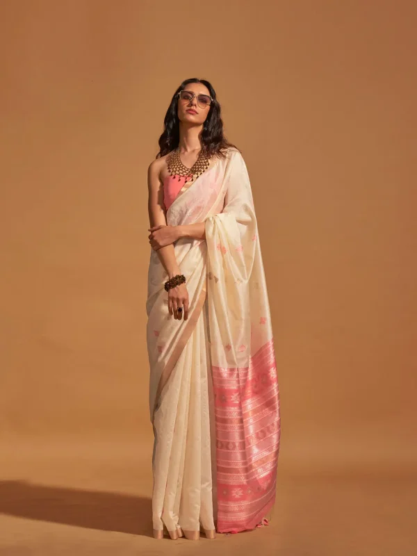 Off White Saree