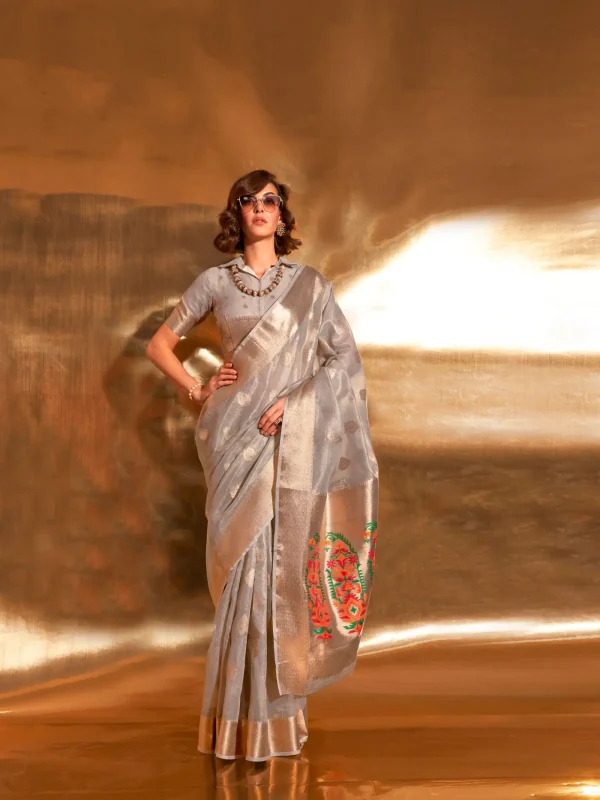 Grey Saree