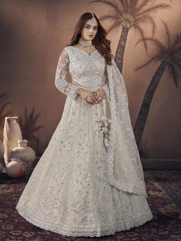 off white bridal lehenag choli