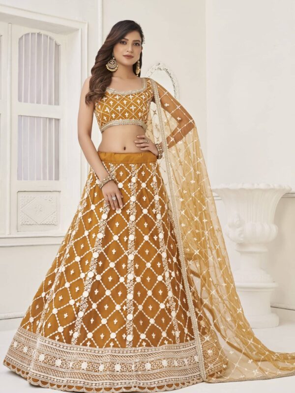 brown lehenag choli