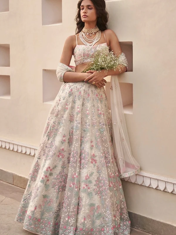 White Lehenga