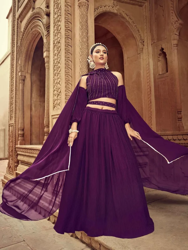 purple lehenga choli