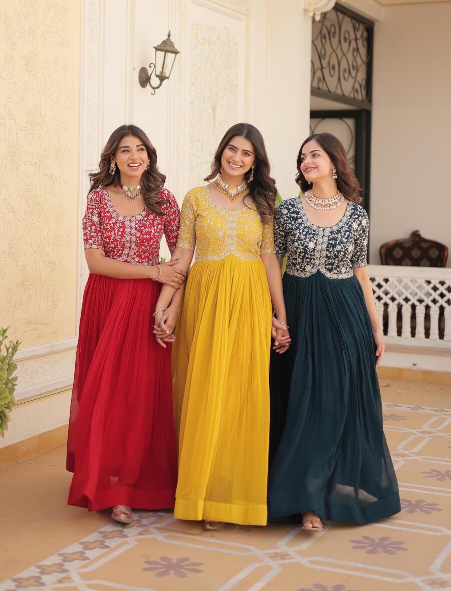 Cherished and Bright Moments with Sequence Embroidery Gown